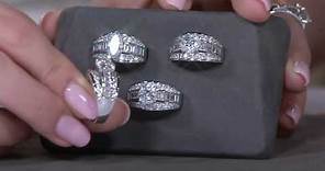Diamonique 100-Facet 3.50 cttw Ring, Platinum Clad on QVC