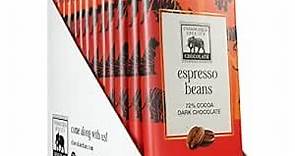 Endangered Species Dark Chocolate Bar with Espresso Beans (72% cocoa)