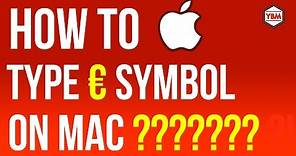 How to type euro symbol on Mac OSX