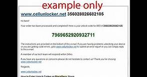 INSTANTLY Unlock all Blackberry phones by Unlock Code
