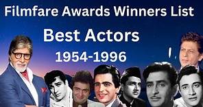 Filmfare Awards Winners List All Time Best Actor