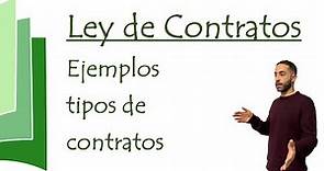 Ejemplos tipos contratos - Ley de contratos del sector público