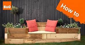 How to build a raised flower bed with seating