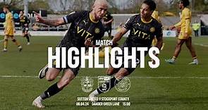 Sutton United Vs Stockport County - Match Highlights - 06.04.24