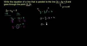 Parallel Line Equation