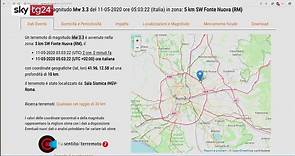 Terremoto a Roma oggi: scossa di magnitudo 3.3