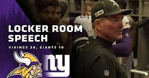 Zimmer Gives Locker Room Speech After Win Over Giants, Awards Game Ball To Zygi and Mark Wilf