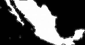 Mapa de México sin división y sin nombres