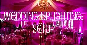 Wedding Uplighting Setup in Banquet Hall