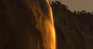 Rare "firefall" phenomenon at Yosemite National Park