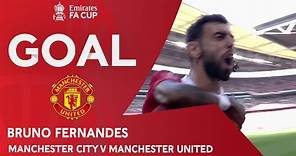 GOAL | Bruno Fernandes | Manchester City 1-1 Manchester United | Emirates FA Cup 2022-23