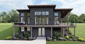 MODERN HOUSE PLAN 1462-00041 WITH INTERIOR