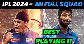 IPL 2024 - Mumbai Indians full squad and Playing 11✅ ft. Rohit Sharma, Hardik Pandya, IPL Auction