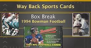 1994 Bowman Vintage NFL Football Cards - Box Break - Marshall Faulk Rookie Card