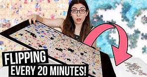 Doing a double-sided puzzle, but flipping it every 20 minutes