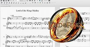 Lord of the Rings Medley ~ Violin and Piano