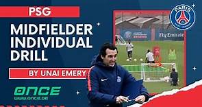 PSG - midfielder individual drill by Unai Emery