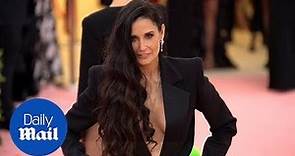 Taking the plunge! Demi Moore poses on 2019 Met Gala red carpet