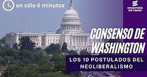 CONSENSO DE WASHINGTON: NEOLIBERALISMO aplicado en América Latina.