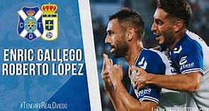 CD Tenerife I Enric Gallego y Roberto López, felices por el primer triunfo de la temporada