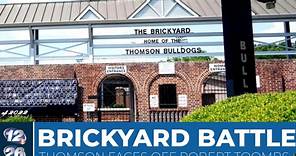 Thomson faces off with Robert Toombs in the brickyard
