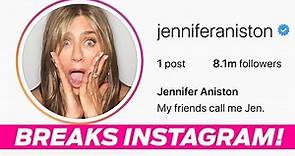 Jennifer Aniston Officially Joins Instagram And Breaks The Internet
