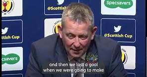 Billy Dodds reacts to Inverness' Scottish Cup final defeat to Celtic