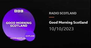 Jack McConnell enjoys a kid-glove interview on Good Morning Scotland. 10/10/2023