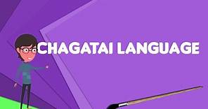 What is Chagatai language?, Explain Chagatai language, Define Chagatai language