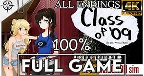 CLASS OF '09 Gameplay 100% Walkthrough (All Endings) FULL GAME [4K UHD]