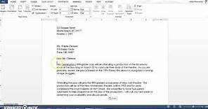 How to Setup Business Letters