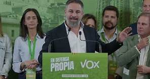 Discurso de Santiago Abascal tras las #eleccionescatalanas: "¡VOX se consolida!"
