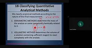 INTRODUCTION TO ANALYTICAL CHEMISTRY: CHAPTER 1 (ANALYTICAL CHEMISTRY)