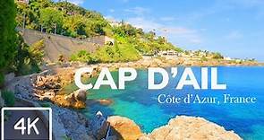 [4K] #French Riviera walking Tour: Cap d'Ail, France.