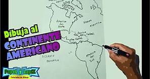 Cómo dibujar fácil el mapa de América, continente - maps