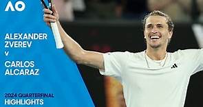 Alexander Zverev v Carlos Alcaraz Highlights | Australian Open 2024 Quarterfinal