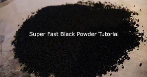How to Make Fast Black Powder
