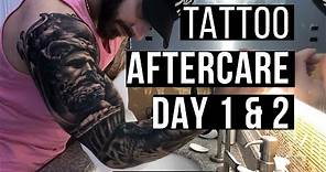 How To Treat A New Tattoo: Healing Process/Aftercare DAY 1 & 2