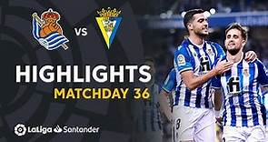 Resumen de Real Sociedad vs Cádiz CF (3-0)