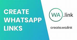 How to create WHATSAPP short links for free | Walink