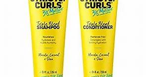 Marc Anthony Strictly Curls 3x Moisture Deep Shampoo & Conditioner for Curl Defining & Anti Frizz - Shea Butter, Marula Oil, Aloe & Coconut Oil - Sulfate Free Color Safe for Dry Damaged Curly Hair