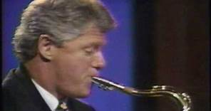 American President - Bill Clinton Play Saxophone - 1992