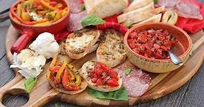 Italian Antipasti: Bruschetta & Roasted Peppers