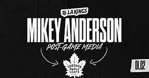 Defenseman Mikey Anderson | 01.02.24 LA Kings lose to Toronto Maple Leafs | Postgame Media