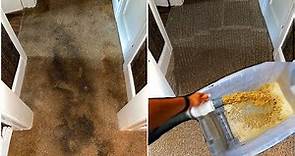 Deep cleaning HEAVILY SOILED carpet for a long time customer!