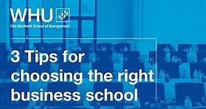 3 Tips on choosing the right business school | WHU