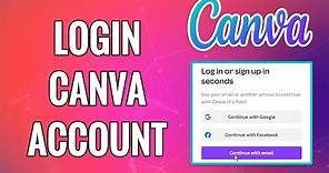 How To Login Canva Account 2022 | Canva.com Sign In Help | Login To www.canva.com