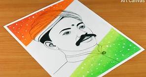 V.O. Chidambaram Pillai Drawing With Oil Pastel Step by Step / lndependence day / Freedom Fighters