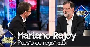 Mariano Rajoy recuerda su regreso a su puesto de registrador - El Hormiguero 3.0