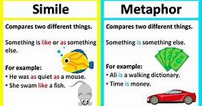 SIMILE vs METAPHOR 🤔 | What's the difference? | Learn with examples